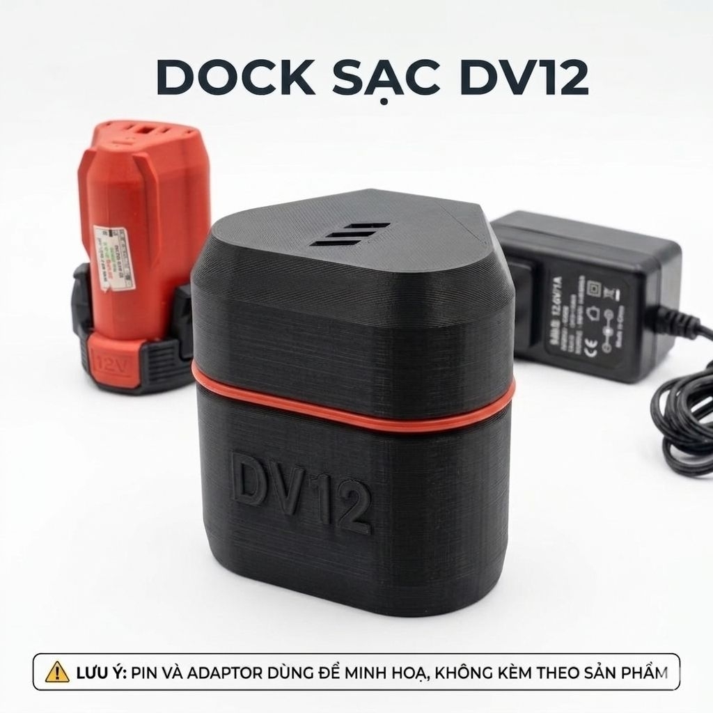 Dock sạc tự chế cho  Pin Devon 12V - Thông Minh - Tự Ngắt Khi Đầy, Bảo Vệ Pin Tối Ưu