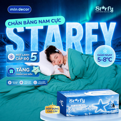 [HOẢ TỐC] Chăn Băng Nam Cực STARFY Mát Lạnh Cấp Độ 5, Chăn Băng Lạnh Mùa Hè, Không Mát Hoàn Tiền