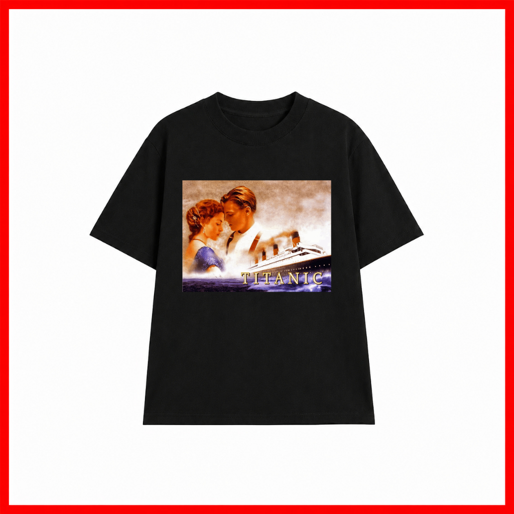 Áo Thun TITANIC -  Jack and Rose, IMDb Top 250 movies, Unisex Form Rộng Cotton Mềm