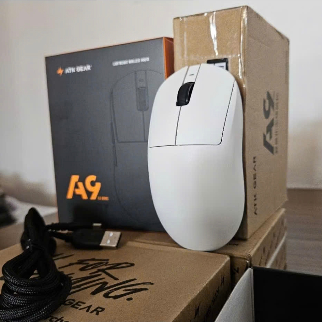 Chuột không dây ATK  A9 Bản tiêu chuẩn,Chuột Gaming siêu nhẹ Gia cực tốt, PAW3395 Realtek 8KHz Chính Hãng | BigBuy360 - bigbuy360.vn
