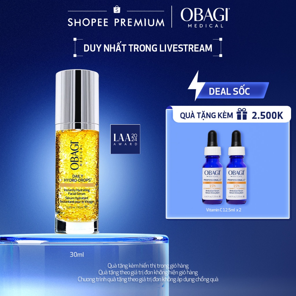 [Obagi - Lucie] Serum Vitamin B3 Cấp Nước Dưỡng Ẩm & Phục Hồi Da Obagi Daily Hydro-Drops 30ml