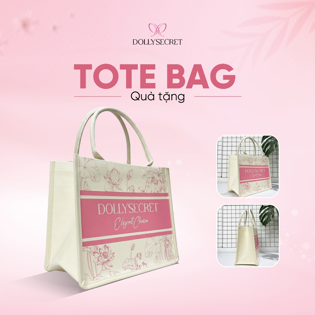 [QUÀ TẶNG] Túi Cói Dolly Secret Túi Tote Bag NữĐi Du Lịch Đi Chơi Thời Trang