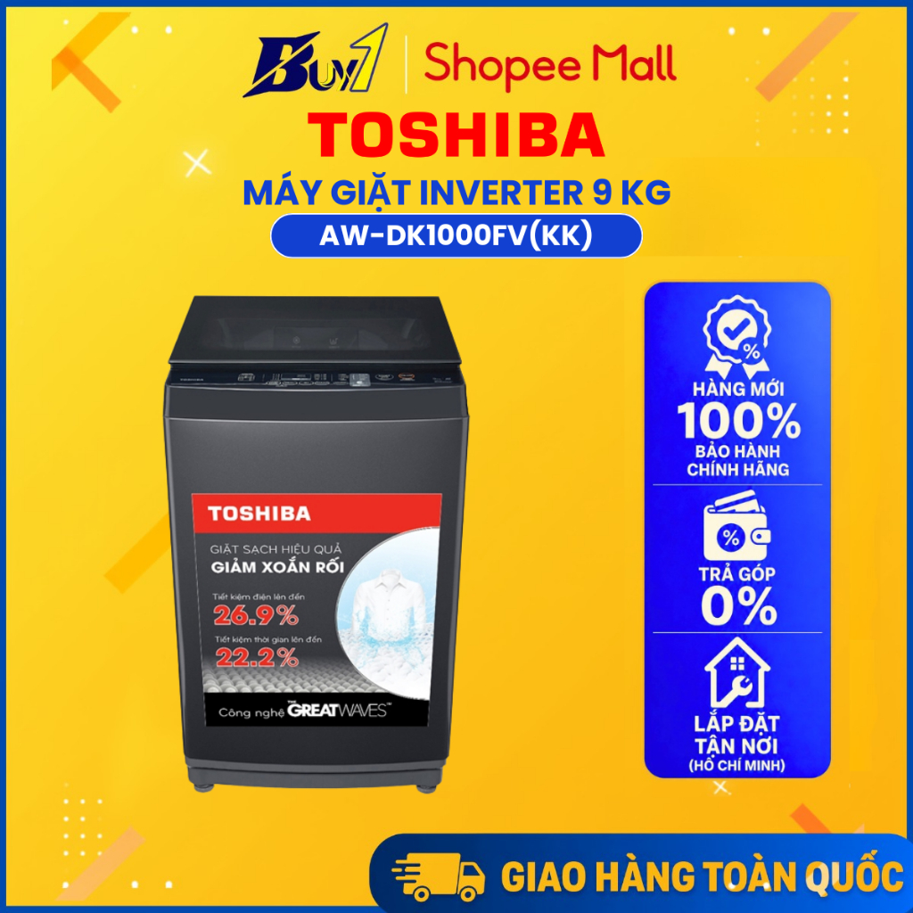 AW-DK1000FV(KK) - Máy giặt Toshiba Inverter 9 kg AW-DK1000FV(KK) - Hàng chính hãng