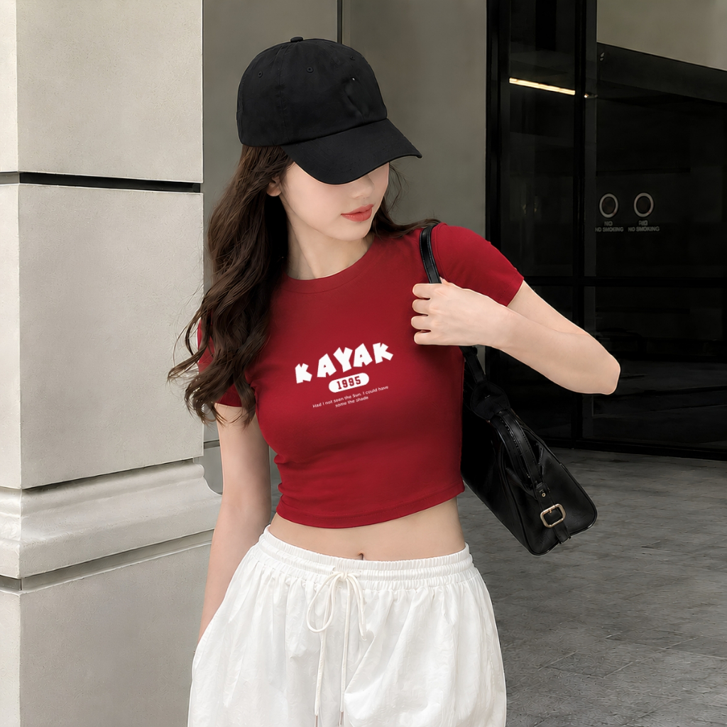 Áo croptop nữ ôm chất liệu thun cotton Loza G0080