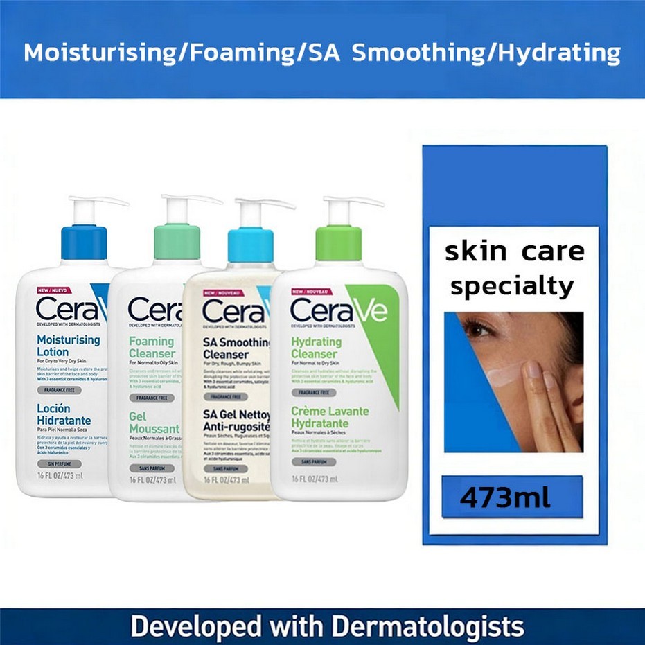 Sữa Rửa Mặt Cerave Foaming/Blemish/Hydrating/SA Smoothing   Facial Cleanser/MOISTURISING LOTION 236m