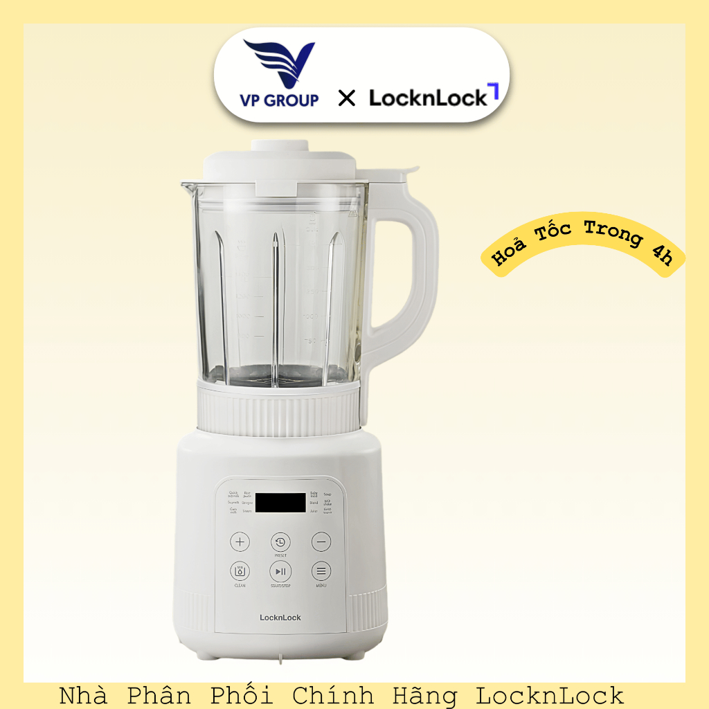 [LocknLock] Máy làm sữa hạt đa năng LocknLock Bianco heating blender 1.75L Màu ngà - EJM486IVY (VPG)