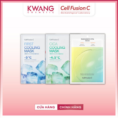 Lẻ 01 Mặt Nạ Cell Fusion C Cica Cooling, First Cooling Radiance Cấp Ẩm Làm Dịu Sáng Da Hàn Quốc