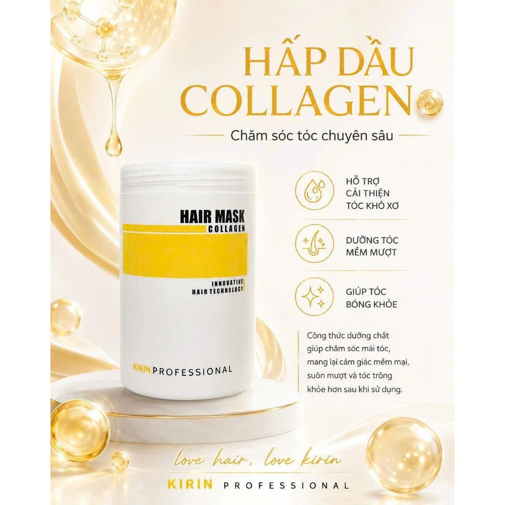 KEM NHUỘM TÓC COLLAGEN MỀM MƯỢT KIRIN        CHẤT LƯỢNG SẢN PHẨM    - KIRIN PROFESSIONAL là thương h