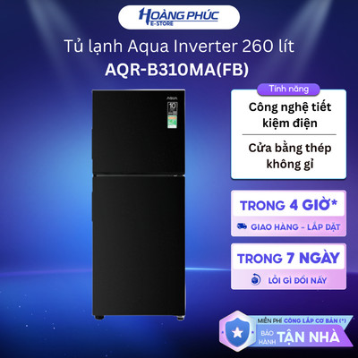 AQR-B310MA(FB) - Tủ lạnh Aqua Inverter 260 lít AQR-B310MA(FB) {Ship HCM 0Đ}