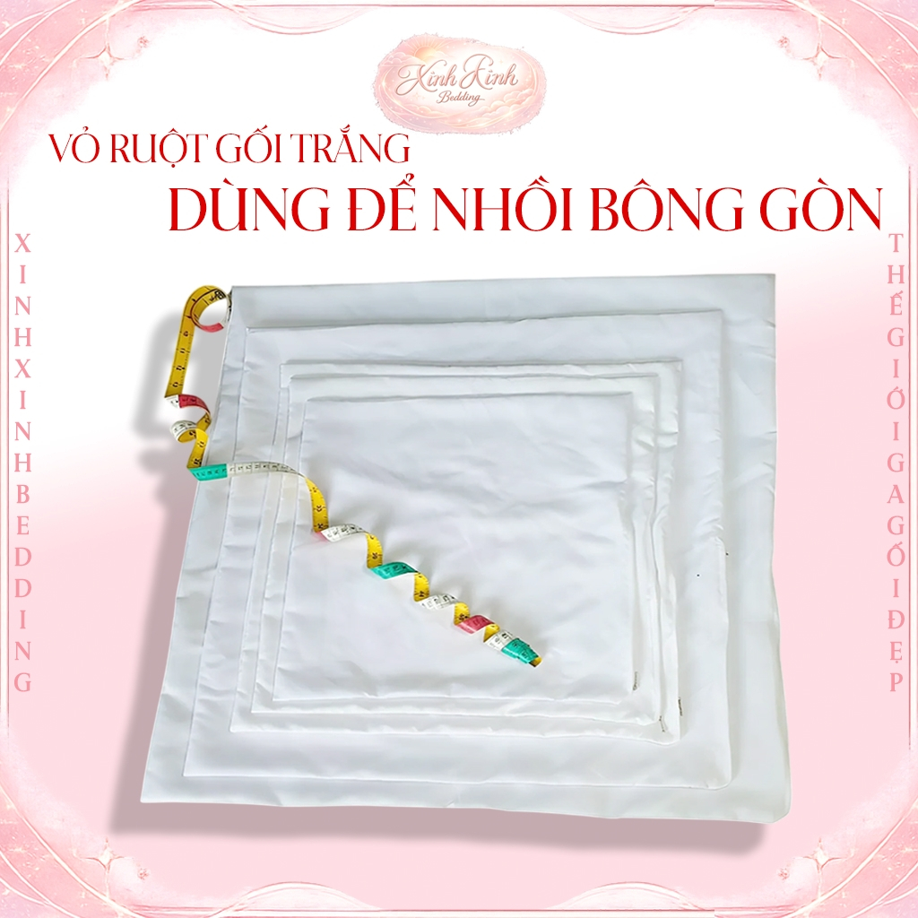 Áo Ruột Gối Vuông Nhồi Bông Gòn Cao Cấp Vỏ Ruột Gối Sofa Thoáng Khí Dễ Giặt Dùng Để Nhồi Bông Gòn