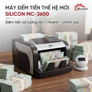 Máy đếm tiền tốc độ cao Silicon MC-3600 chính hãng đa chức năng, máy phát hiện tiền giả Nhập Khẩu