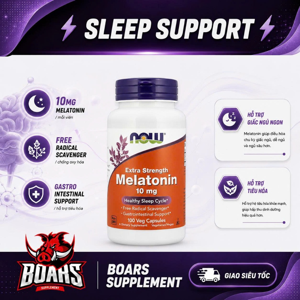 Now Melatonin | Thực Phẩm Bổ Sung Chính Hãng