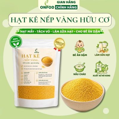 Hạt Kê Nếp Vàng ONFOD Đã Tách Vỏ Cho Bé Ăn Dặm Nấu Cháo Mềm Mịn Dẻo Thơm Làm Sữa Hạt 100g 300g 500g