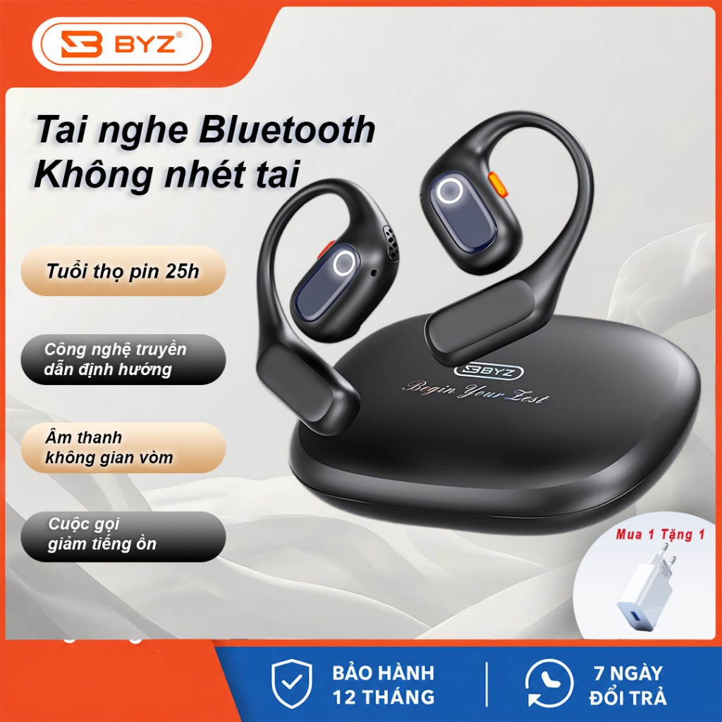 Tai nghe bluetooth không dây BYZ S500 Móc không nhét tai có micro âm thanh vòm