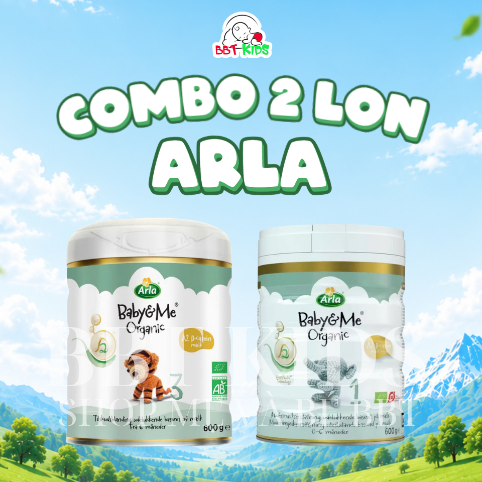 COMBO 2 LON ARLA MẪU MỚI - Sữa Công Thức Nguyên Kem Arla Organic Đạm A2