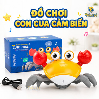 Đồ Chơi Cua Cảm Biến Con Cua Cảm Ứng Thông Minh Vui Nhộn Tránh Va Chạm Có Nhạc Và Đèn Tự Động - Đồ Chơi Cho Bé PUKAPI