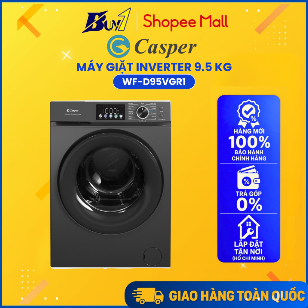 WF-D95VGR1 - Máy giặt Casper ProWash Inverter 9.5kg WF-D95VGR1 - Hàng Chính Hãng