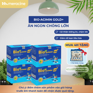 Combo 4 Cốm vi sinh Bio acimin Gold hỗ trợ trẻ ăn ngon,bổ sung vi chất và các amin thiết yếu hộp 30 gói