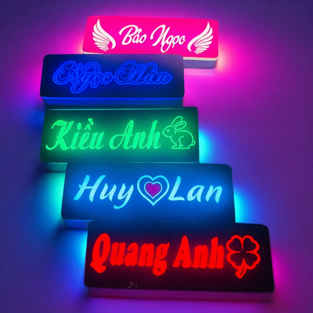 Bảng tên Led gắn sau đuôi các loại xe máy xe điện (Làm Theo Yêu Cầu)