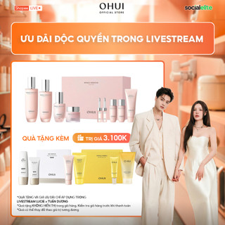 [Lucie x OHUI] Bộ dưỡng ẩm căng mượt sáng da toàn diện 9 món OHUI Miracle Moisture Pink Barrier Set 440ml