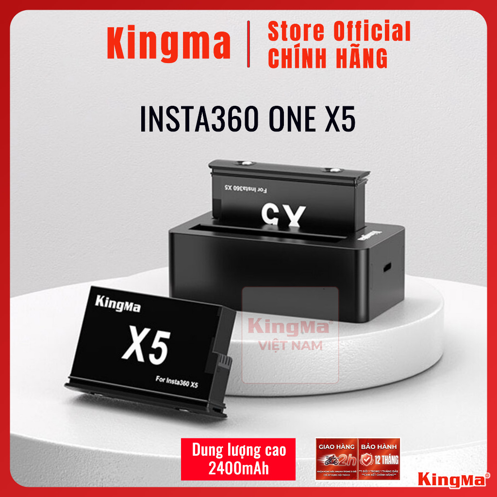 KingMa Insta360 ONE X5 | Pin và dock sạc máy quay action camera Insta360 IS360X5B Camera Battery For
