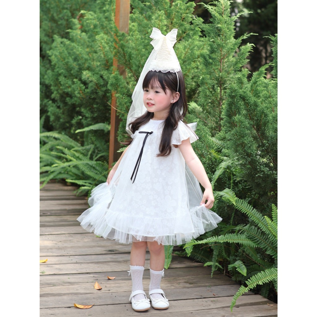 Váy bé gái mềm mại P'ti Chou Đầm cho bé gái nhẹ nhàng bay bổng thoải mái tuyệt đối SELI by Ptichou