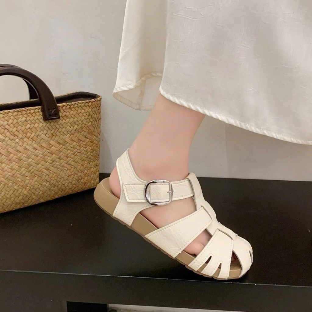 Sandal rọ nữ đế trấu 5885-8 fulbox - HACHI SHOES
