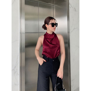 Áo yếm phi lụa 2 màu sang chảnh