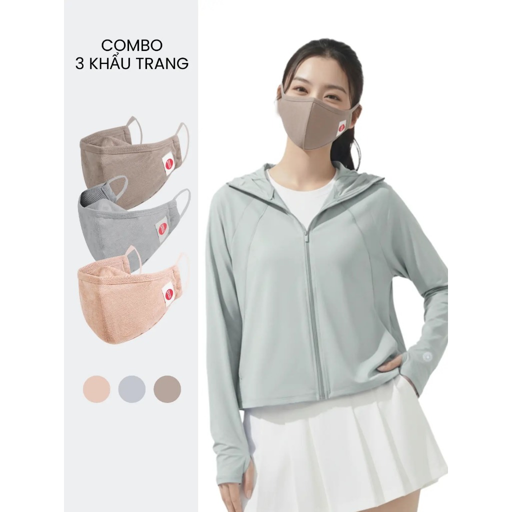 [GIAO MÀU NGẪU NHIÊN] Khẩu trang nữ chống nắng SunStop UV Master gói 3 chiếc TOKYOLIFE 40000886
