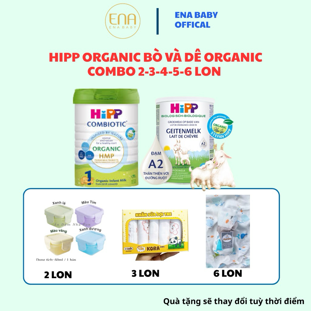 Sữa Hipp Conbiotic Bò/Dê 800g/400g