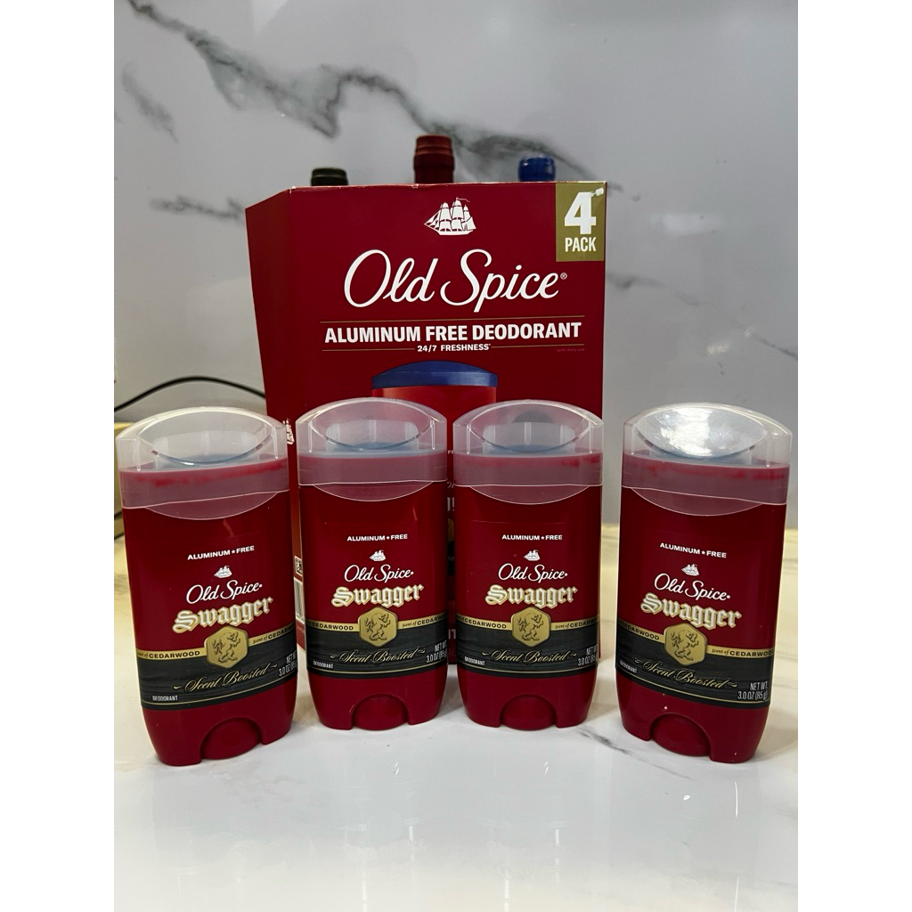 Sáp khử mùi Old Spice Swagger Aluminum Free Deodorant 85g – Hương gỗ tuyết tùng nam tính, thơm lâu