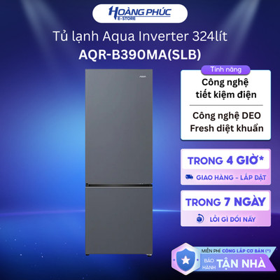 AQR-B390MA(SLB) - Tủ lạnh Aqua Inverter 324 lít AQR-B390MA(SLB) {Ship HCM 0Đ}