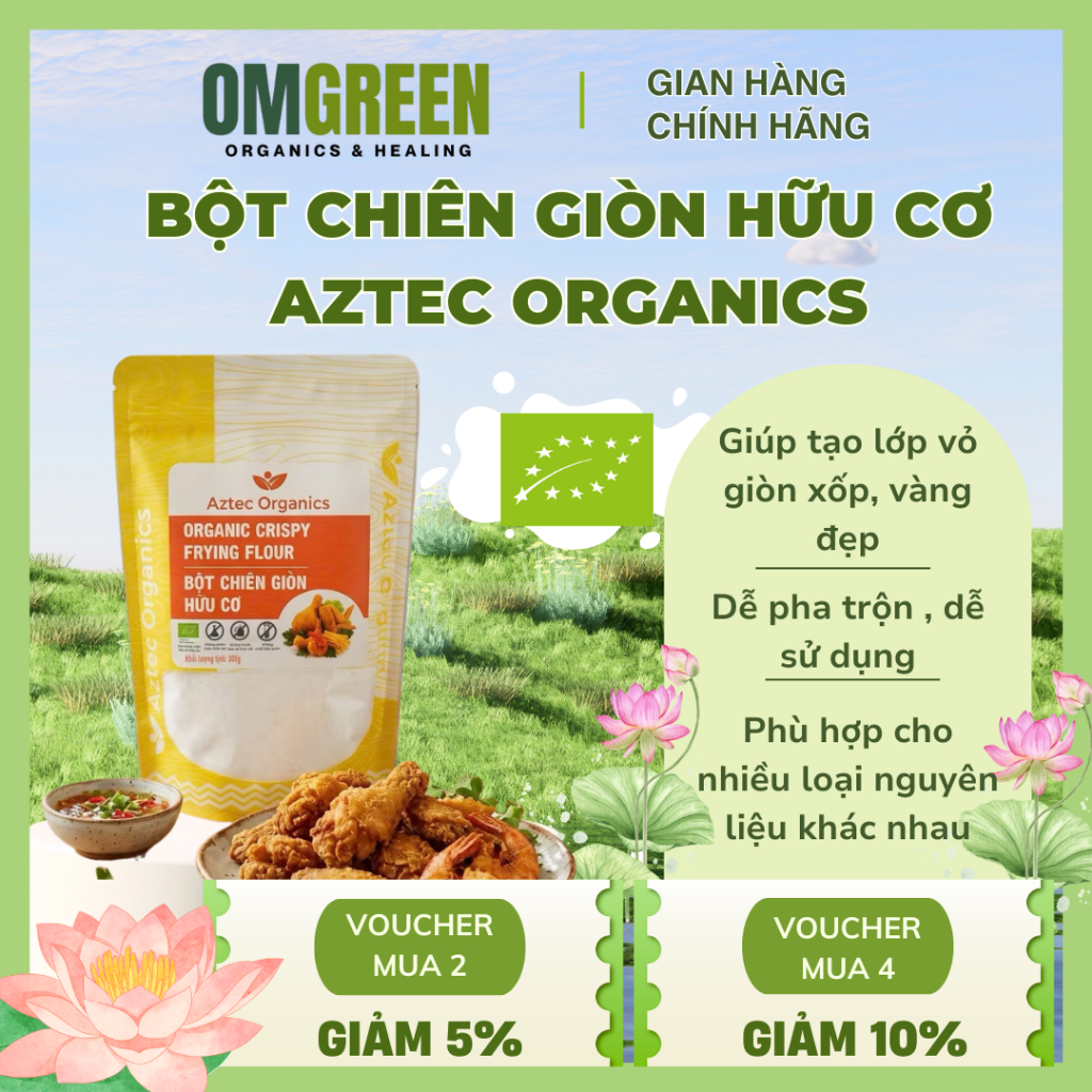 Bột Chiên Giòn Hữu Cơ Aztec Organic 300g