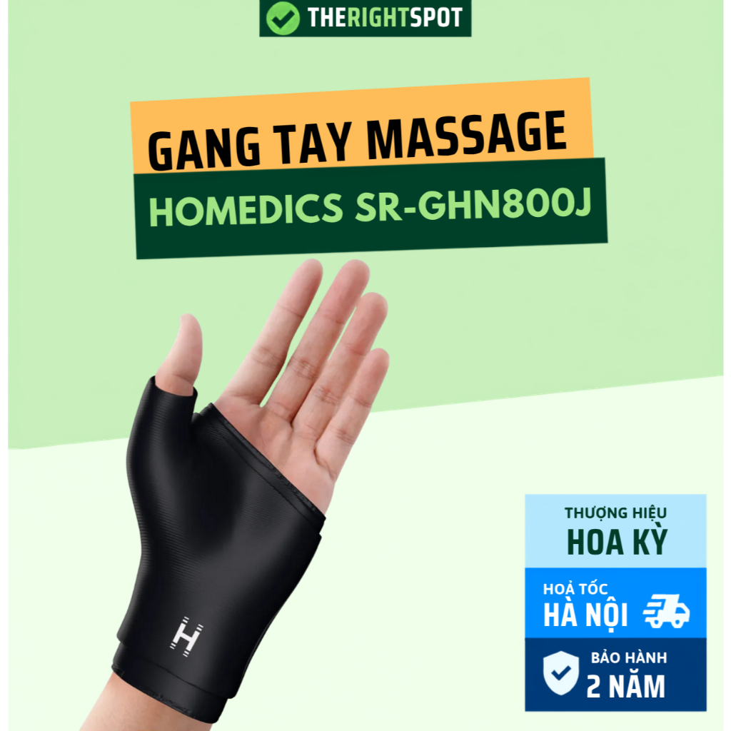 [Homedics] Bao massage cổ tay nóng lạnh Homedics SR-GHN800J , hỏa tốc Hà Nội