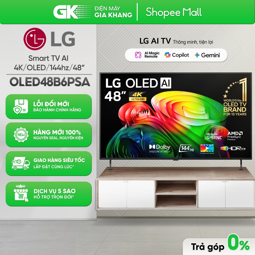 48B6PSA | 48B4PSA - Smart Tivi LG 4K OLED AI B6 2026 48 inch OLED48B6PSA [Freeship HCM]