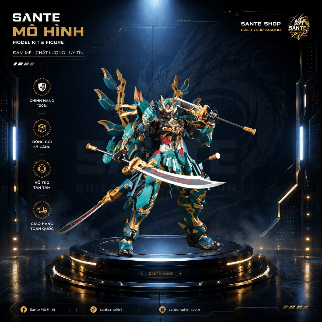 Mô Hình Lắp Thanh Long 1/72 CangDao CD-01U Azure Dragon