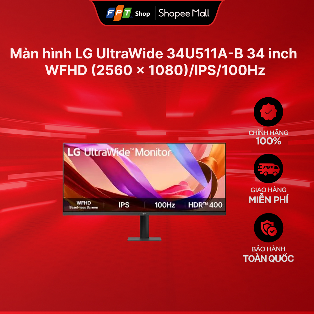 Màn hình LG UltraWide 34U511A-B 34 inch WFHD (2560 x 1080)/IPS/100Hz