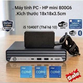 Máy tính Pc HP Mini  800G6  mini core i5 10400T, Ram 16G ,SSD nvme (Có wifi -BT) Bảo hành 12 tháng