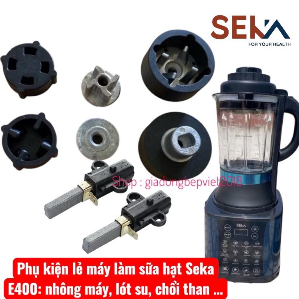 (Linh kiện chính hãng) Cối thủy tinh, bộ nhông máy làm sữa hạt Seka E400