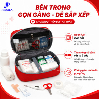 Túi Y Tế Cá Nhân 2.5L – Túi Đựng Thuốc Gia Đình, Túi Sơ Cứu Mini Gọn Nhẹ, Chống Thấm Nước 9052
