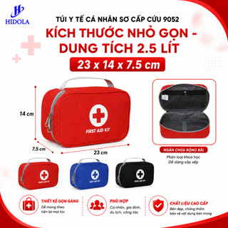 Túi Y Tế Cá Nhân 2.5L – Túi Đựng Thuốc Gia Đình, Túi Sơ Cứu Mini Gọn Nhẹ, Chống Thấm Nước 9052