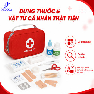 Túi Y Tế Cá Nhân 2.5L – Túi Đựng Thuốc Gia Đình, Túi Sơ Cứu Mini Gọn Nhẹ, Chống Thấm Nước 9052
