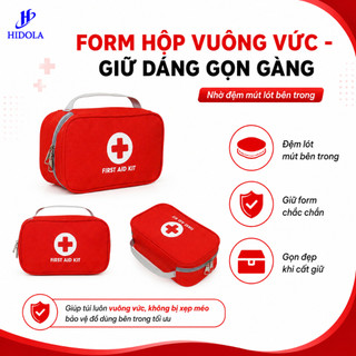 Túi Y Tế Cá Nhân 2.5L – Túi Đựng Thuốc Gia Đình, Túi Sơ Cứu Mini Gọn Nhẹ, Chống Thấm Nước 9052