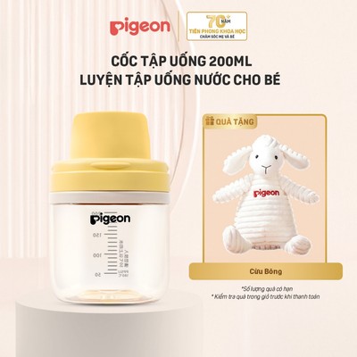 Cốc tập uống nước PPSU Pigeon Training Master Series 200ml (6 tháng+)