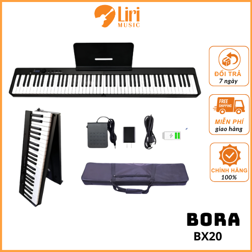 Đàn Piano Gấp Gọn Bora BX20 Nhỏ Gọn, Tiện Lợi- LiRi Music