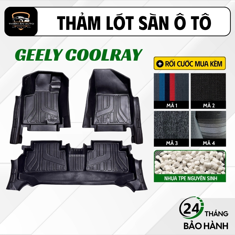 Thảm Lót Sàn Ô Tô Geely Coolray, Nhựa TPE Cao Cấp, Thảm Lót Sàn Th Carmatt Đúc Khuôn, Bảo Vệ Sàn Xe,