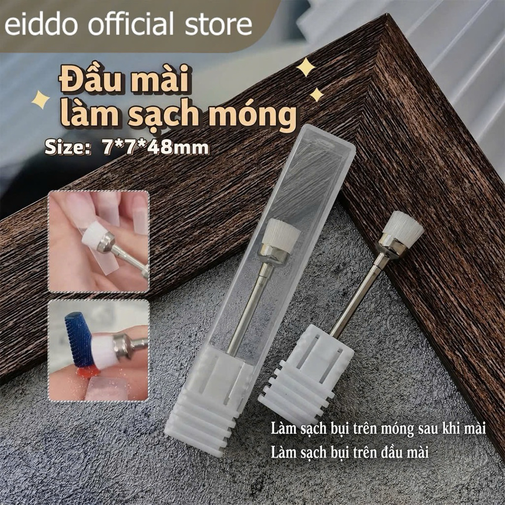 {Eiddo Nails} Đầu Mài Phủi Bụi Vệ Sinh Móng Tay Nail – Làm Sạch Bụi Gel, Bụi Bột Nhanh Chóng - Phụ k