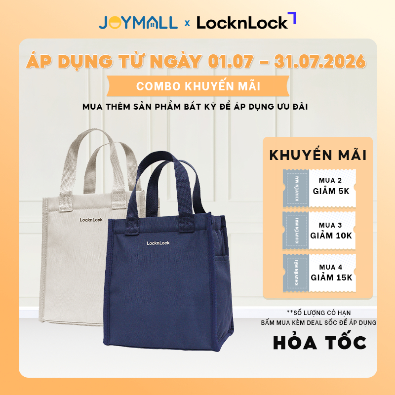 Túi đựng bộ hộp cơm LocknLock Daily Cooler, Table Mat HWB820 HWB821 HWB820GRN  - Hàng chính hãng - J