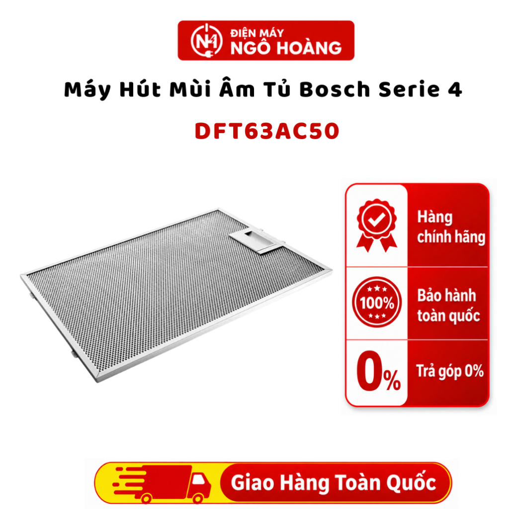 DFT63AC50 - Máy Hút Mùi Âm Tủ Bosch DFT63AC50 Serie 4, máy khử mùi bếp, hút khói khử mùi - Chính Hãn