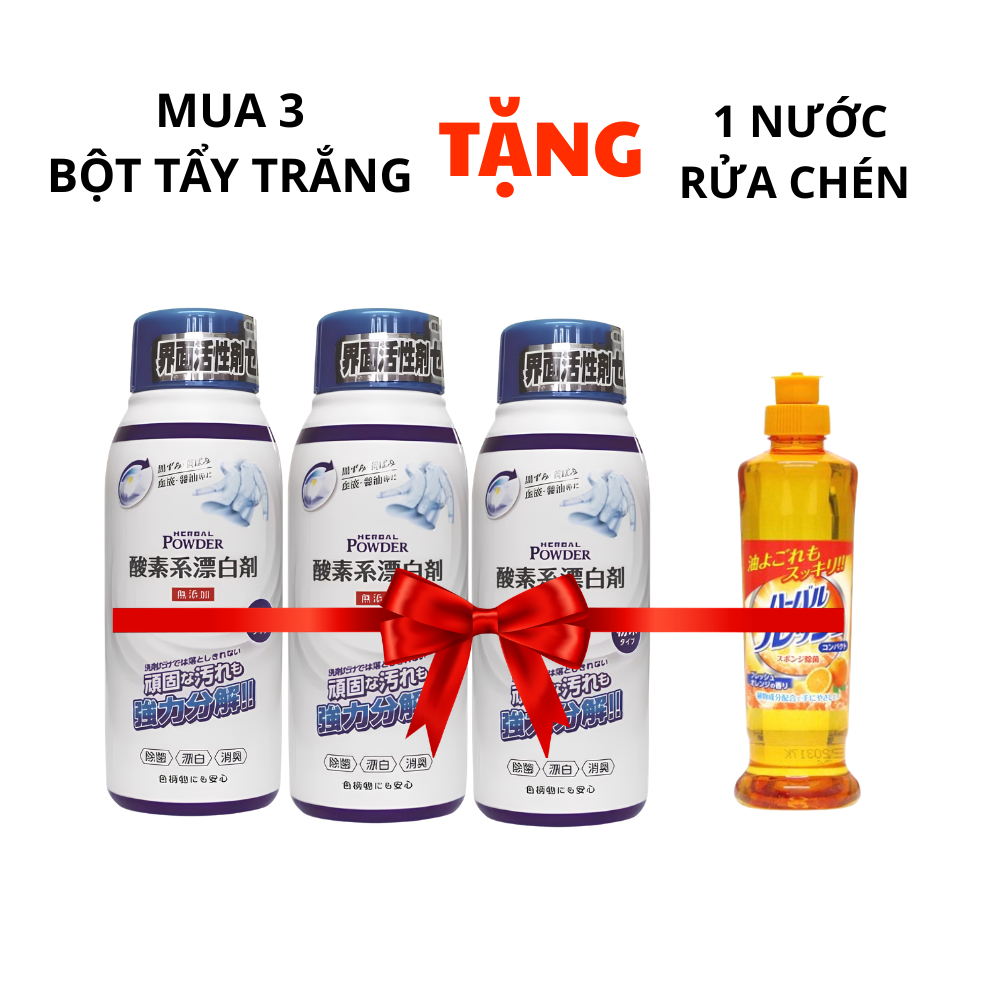 [MUA 3 TẶNG 1] Bột tẩy trắng HERBAL POWDER Oxygen Powder Bleach 500g